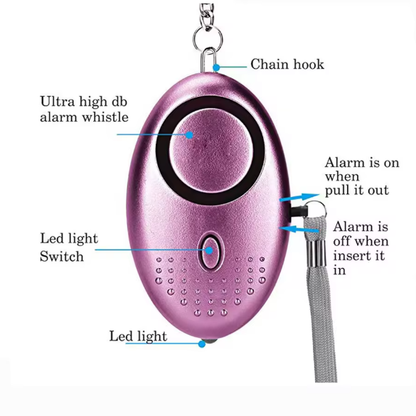 Bracelet Hearts Personal Self Defense Keychain Alarm for Women Safety Security